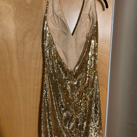 JVN by Jovani Gold Sequin Formal Dress - Picture 4 of 7